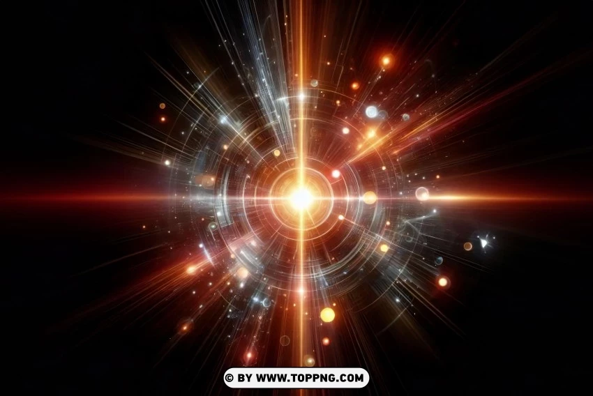 Intense Light Burst Lens Flare PNG Transparent Background