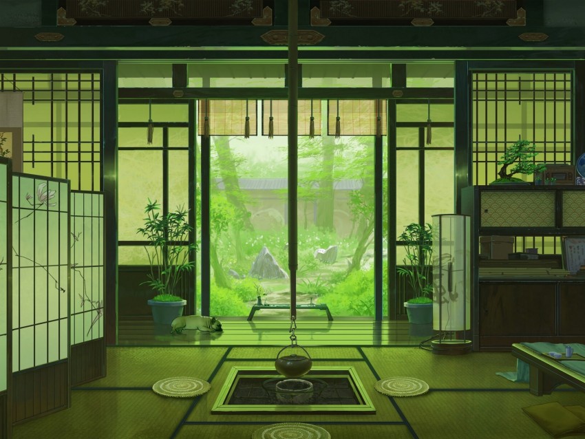 interior, japan, art, window, view