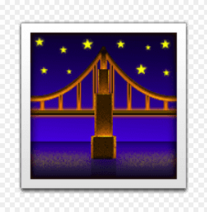 ios, emoji, bridge, at, night