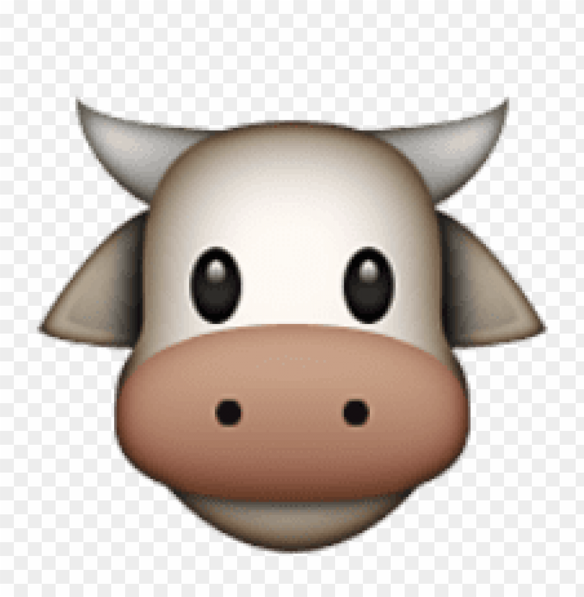 ios, emoji, cow, face