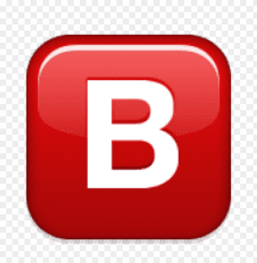 Download ios emoji negative squared latin capital letter b clipart png photo  @toppng.com