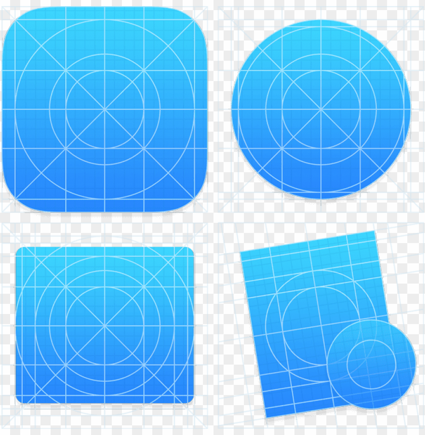Ios Icon Grid Osx Circle Icon Grid Osx Square Icon - Apple Design Icon Png - Free PNG Images