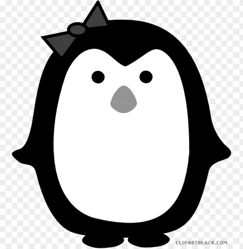 Irl Penguin Animal Free Black White Clipart Images - Girl Penguin Clip Art PNG Transparent With Clear Background ID 208793