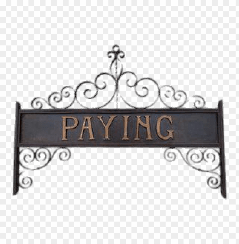 iron and bronze bank sign PNG image with transparent background@toppng.com