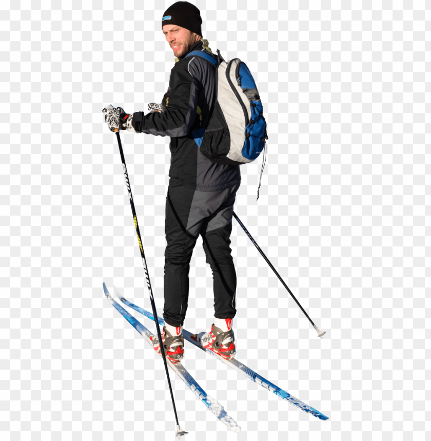 Transparent background PNG image of is cross country skiing - Image ID 26288