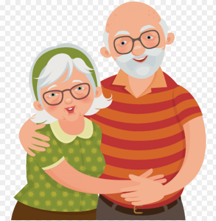 is - old couple cartoon PNG image with transparent background | TOPpng