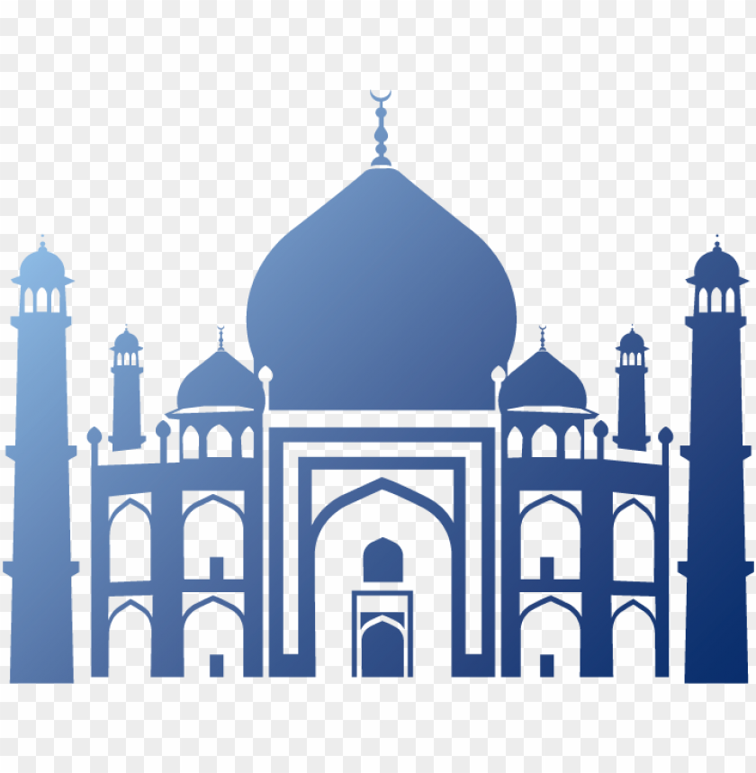 Islamic Arabic Blue Shape Of Masjid Mosque Vector PNG Image With Transparent Background@toppng.com