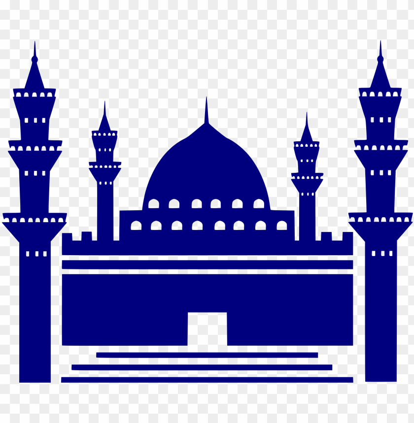 Islamic Blue Silhouette Masjid Mosque Vector PNG Image With Transparent Background@toppng.com