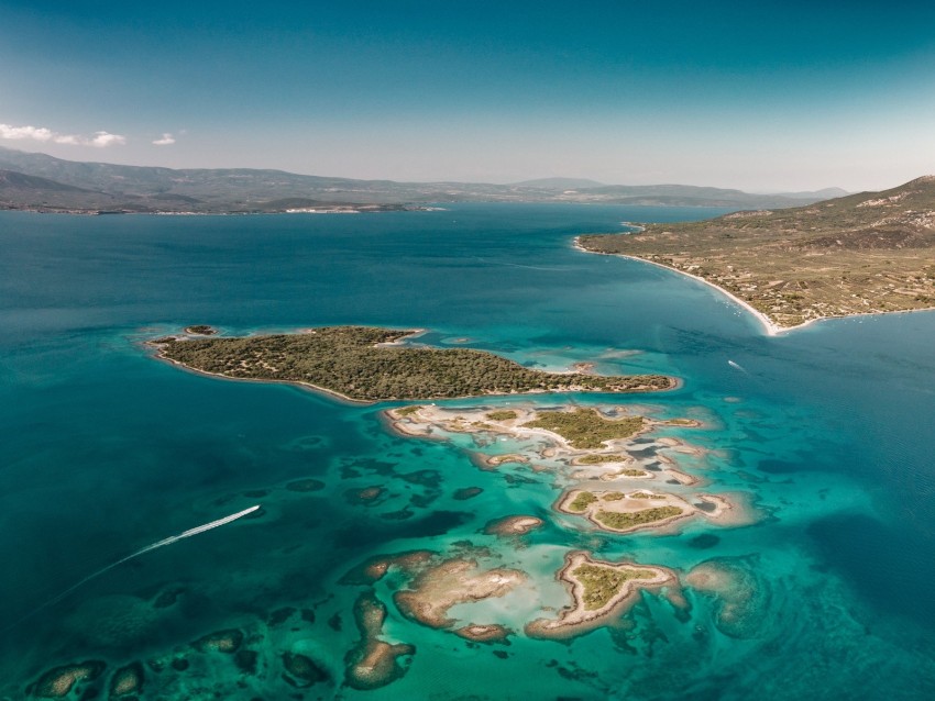 island, sea, aerial view, agios konstantinos, greece
