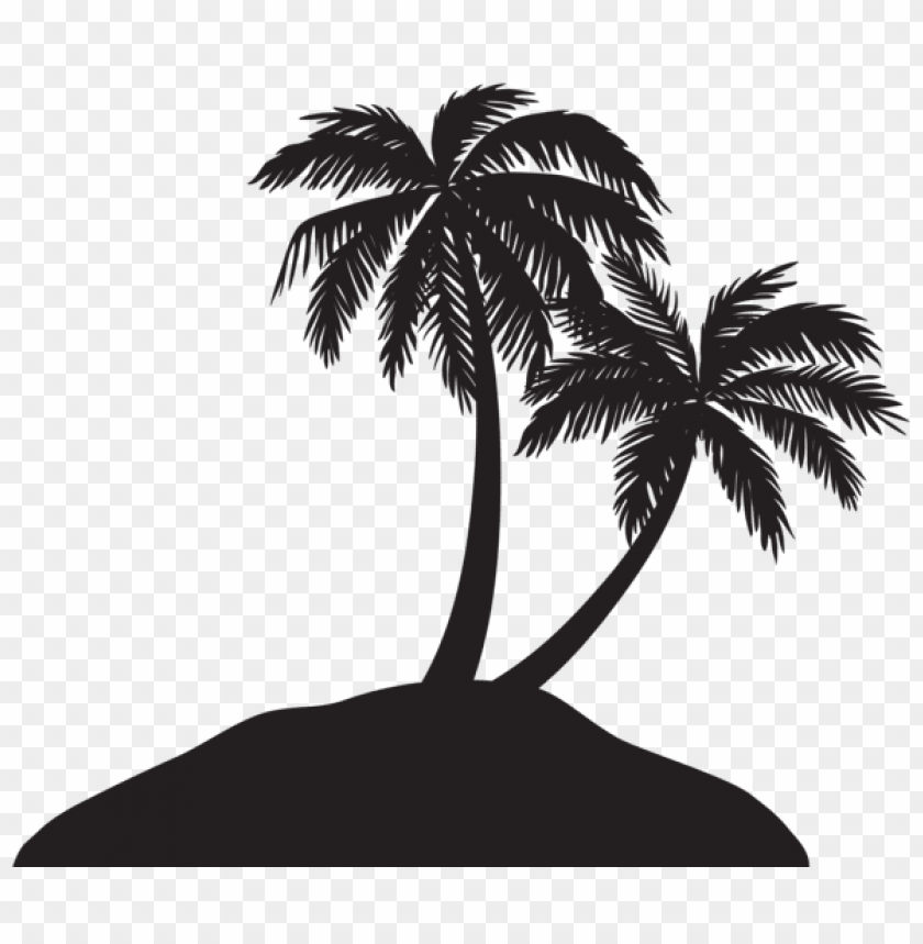 Free download | HD PNG island with palm trees silhouette png - Free PNG ...