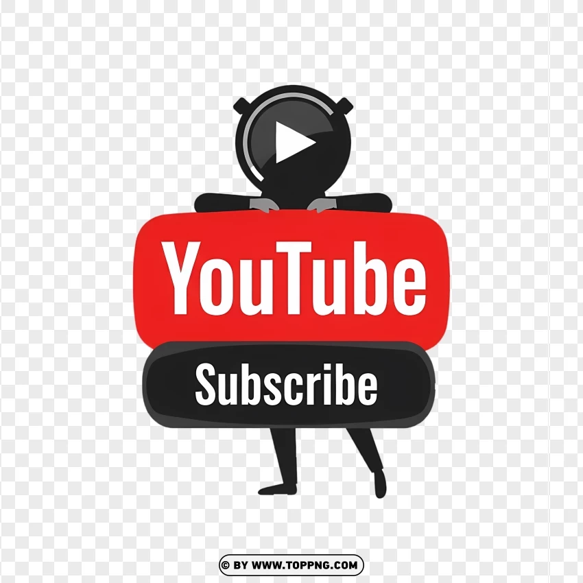 Isolated Vector Youtube Subscribe Design PNG Transparent Background