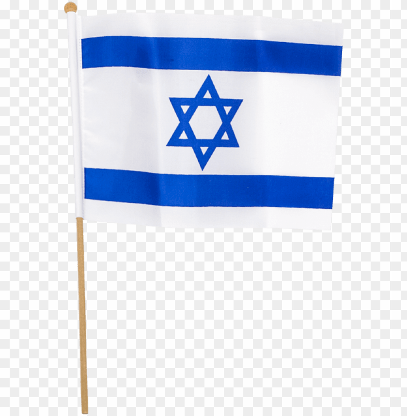 israel flag with wooden stick - israel flag with stick PNG image with transparent background@toppng.com
