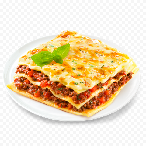 Italian Cuisine Lasagna Dish Transparent Background, Italian cuisine, Lasagna, Bolognese sauce, Pasta dish, Ground beef, Tomato sauce