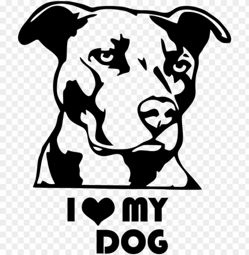 free PNG itbull vinyl decal - love my pitbull decal PNG image with transparent background PNG images transparent