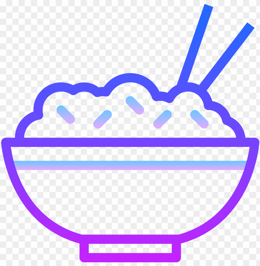 It'  A Logo Of Rice Bowl Reduced To An Image Of A - Rice Bowl Drawi PNG Image With Transparent Background