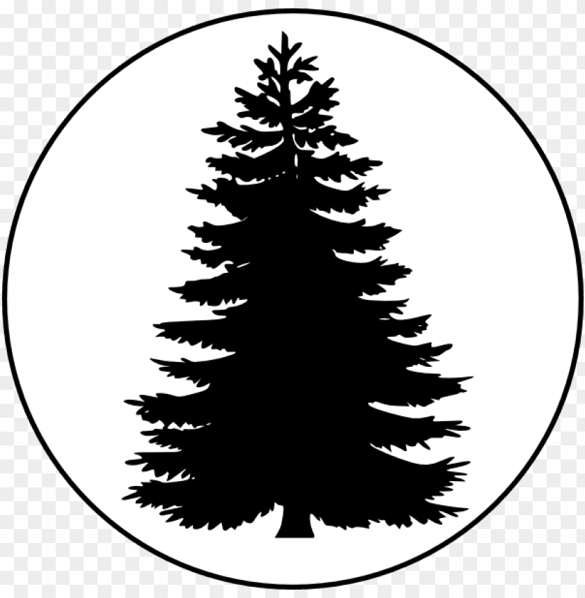 Download Ix For Evergreen Tree Outline Pine Tree Silhouette Free Png Image With Transparent Background Toppng