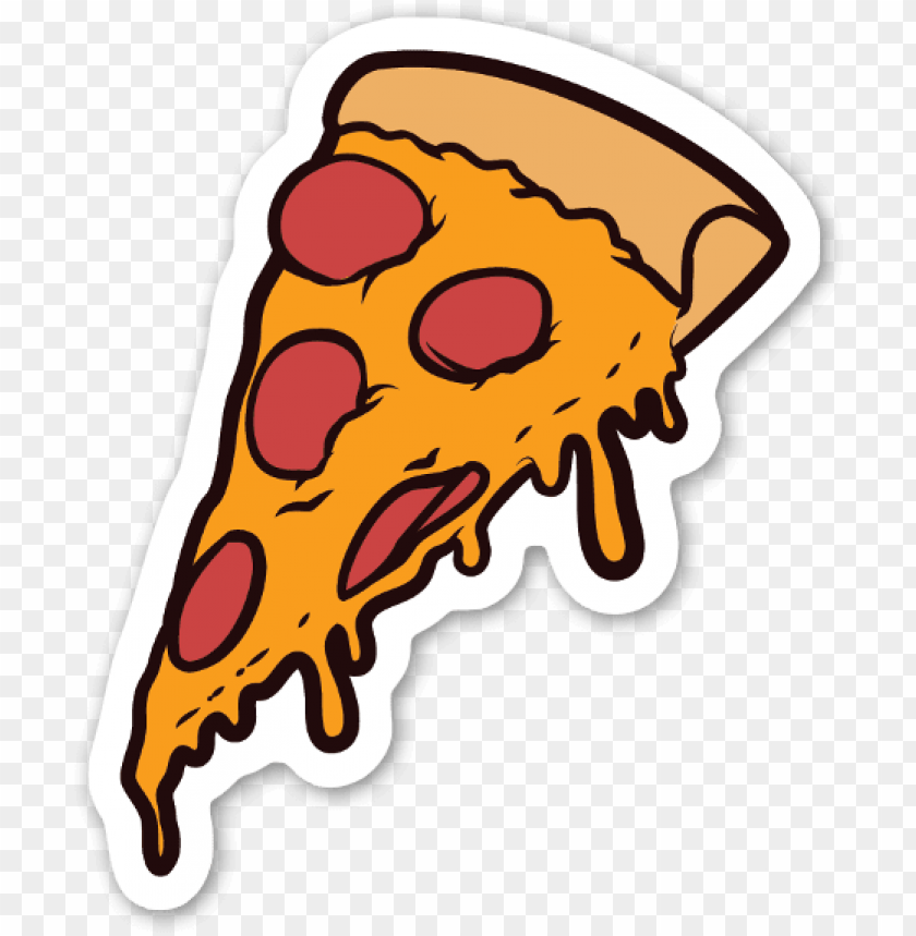 free PNG izza slice sticker - slice of pizza cartoo PNG image with transparent background PNG images transparent