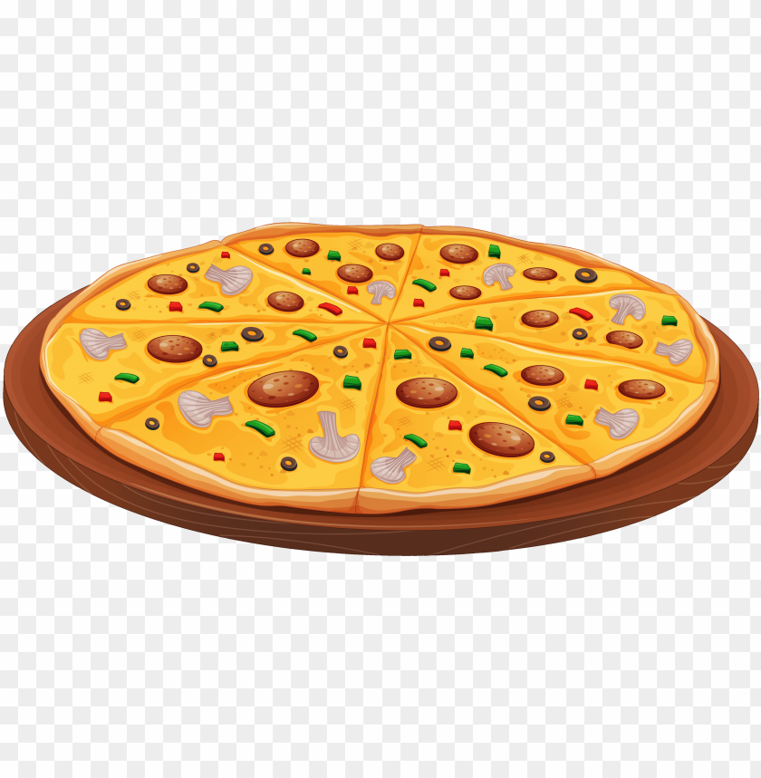 Izza With Mushrooms Png Clipart - Pizza Clipart PNG Transparent With Clear Background ID 282365