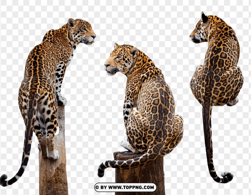 Single Jaguar Portrait PNG Transparent Background