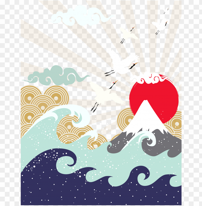 japan wave illustration japanese illustratio PNG transparent with Clear Background ID 217253