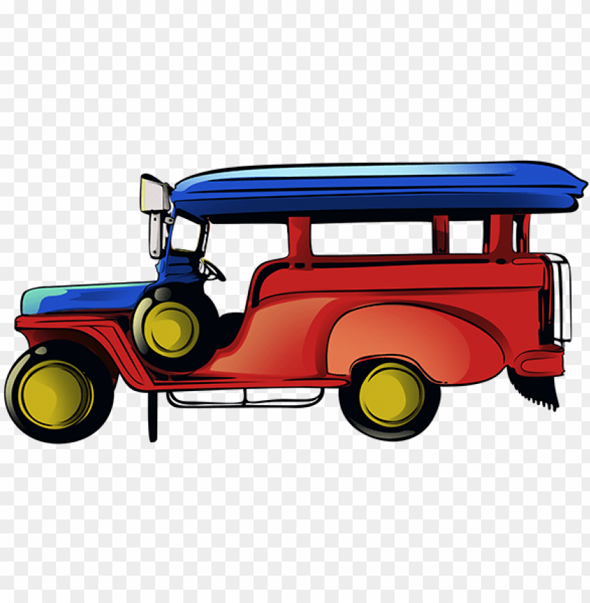 jeepney side view vector
