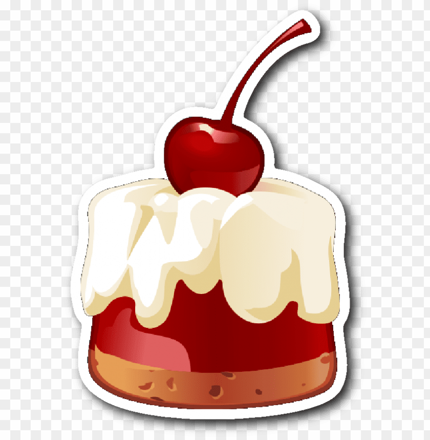 free PNG jello with cherry on top sticker - dessert PNG image with transparent background PNG images transparent