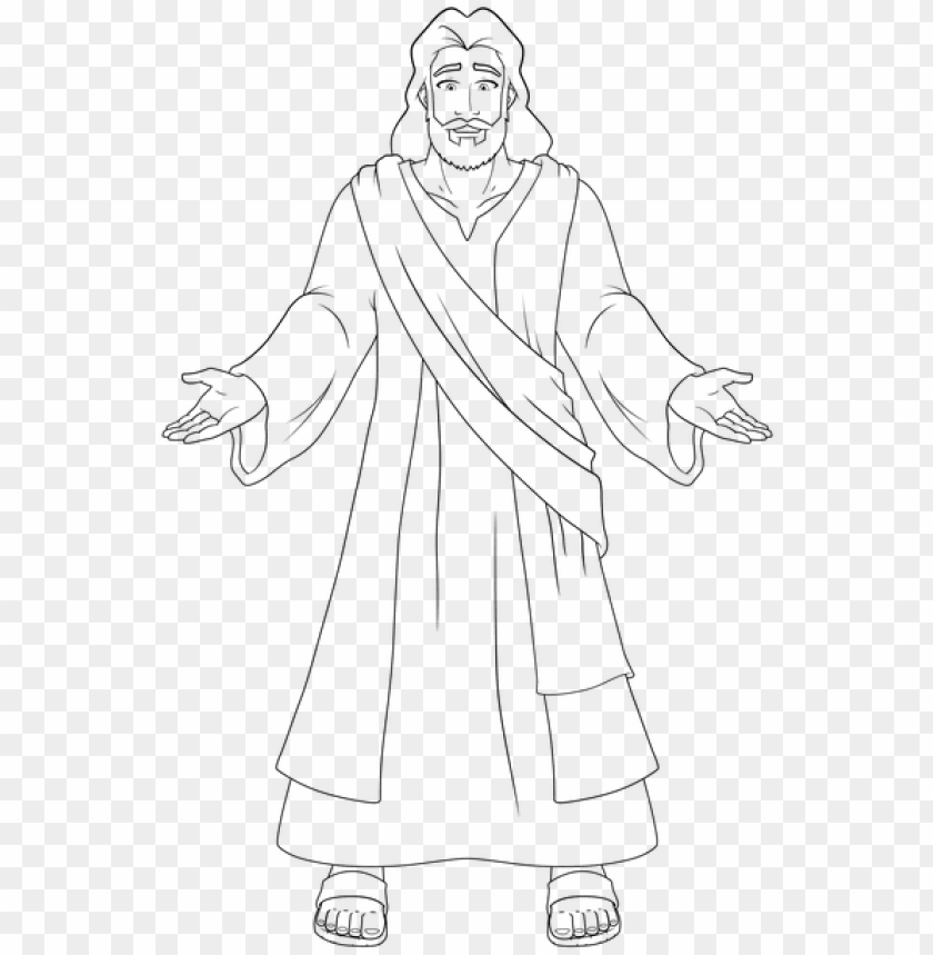 jesus christ outline rh offidocs com jesus christ body - god outline PNG image with transparent background@toppng.com