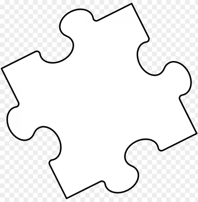 jigsaw puzzle piece outline clip art at clker white puzzle piece transparent PNG transparent with Clear Background ID 237892