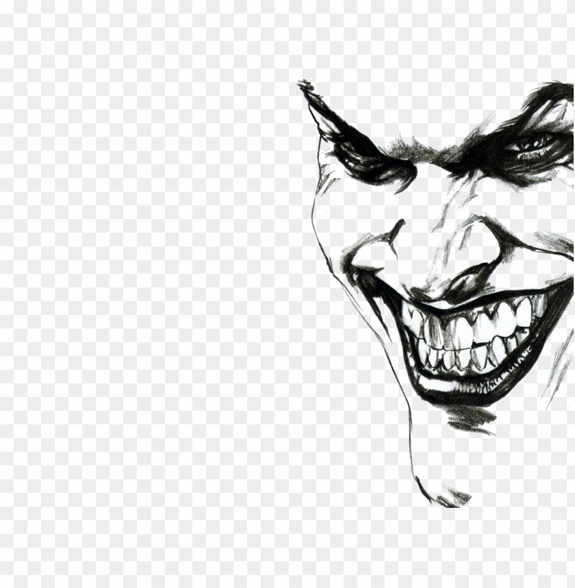 Joker Black Smiling Face Silhouette Sketch Drawing PNG Transparent With Clear Background ID 474970