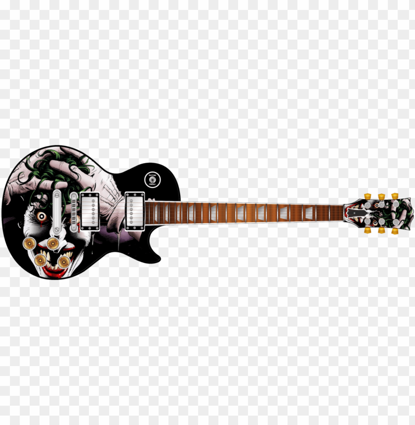 joker face guitar wrap skin - joker guitar ski PNG image with transparent background@toppng.com