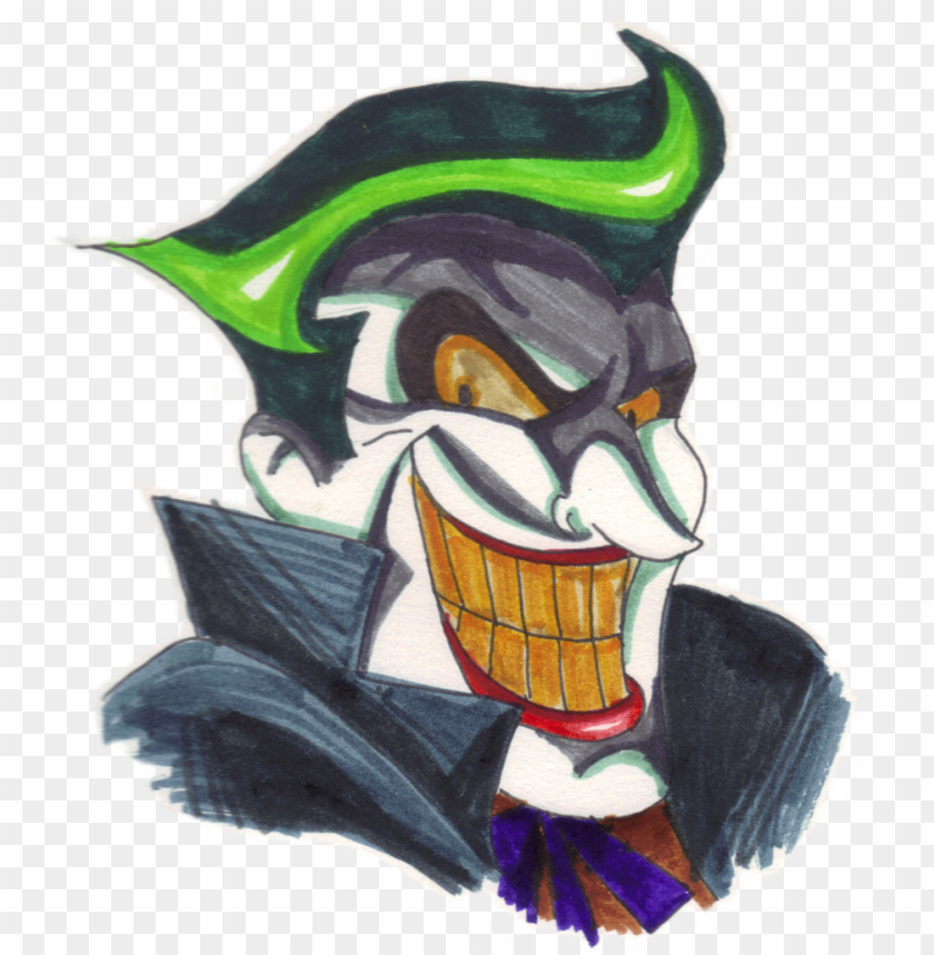 Joker Smiling Face Hand Drawing Art PNG Image With Transparent Background