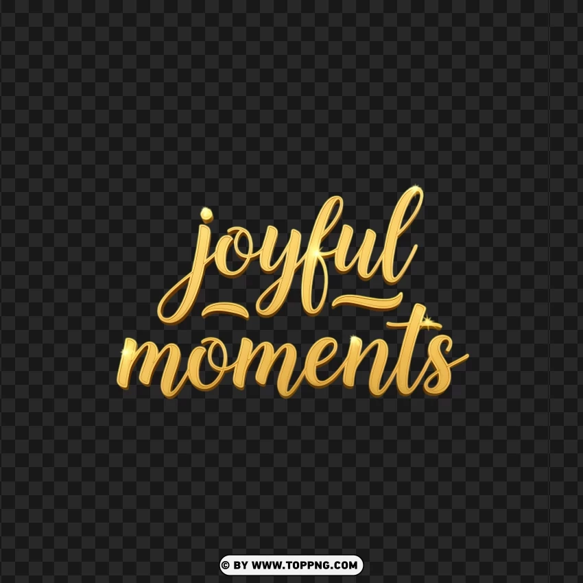 Joyful Moments Festive Script PNG Transparent Background