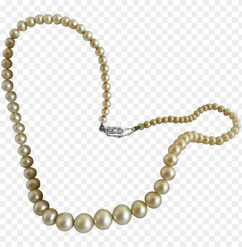free PNG jpg free faux necklace k white gold filigree clasp - vintage pearl necklace PNG image with transparent background PNG images transparent