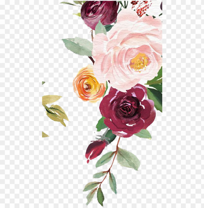 Jpg Library Download Free Watercolor Floral Clipart - Water Color Floral Vector Free PNG Transparent Background