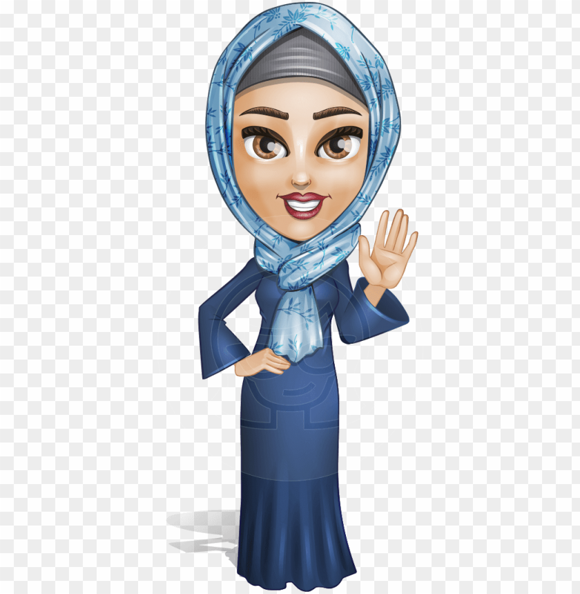 Jumanah As A Silver Pearl Female Arab - Arab Character Vector Too PNG Image With Transparent Background