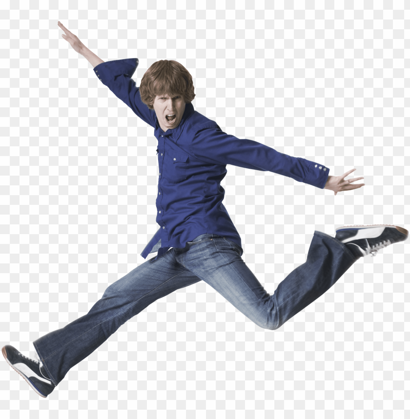 Transparent background PNG image of jumping man - Image ID 22140
