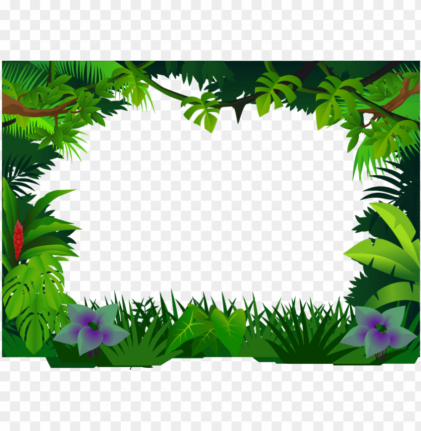 jungle border clipart jungle clip art - size matters by robyn peterma PNG  image with transparent background | TOPpng