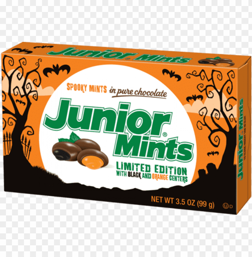 junior mints got a seasonal makeover with orange - halloween junior mints PNG image with transparent background@toppng.com