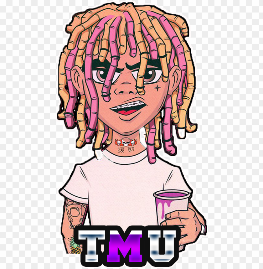 Junkies Lil Pump Hair Drawi Png Image With Transparent Background Toppng - lil pump roblox hair