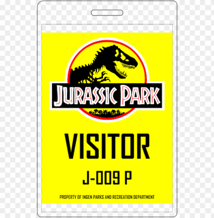 jurassic park visitor badge template jurassic park logo PNG transparent with Clear Background ID 176086