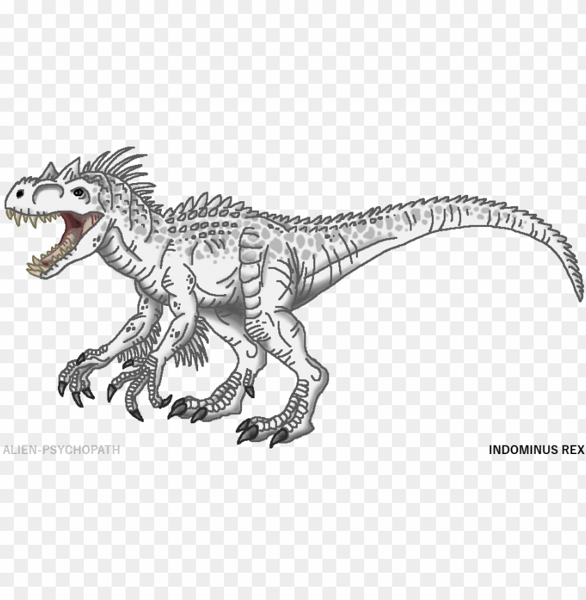 Jurassic World Jurassic World Indominus Rex Coloring Pages Png Image With Transparent Background Toppng