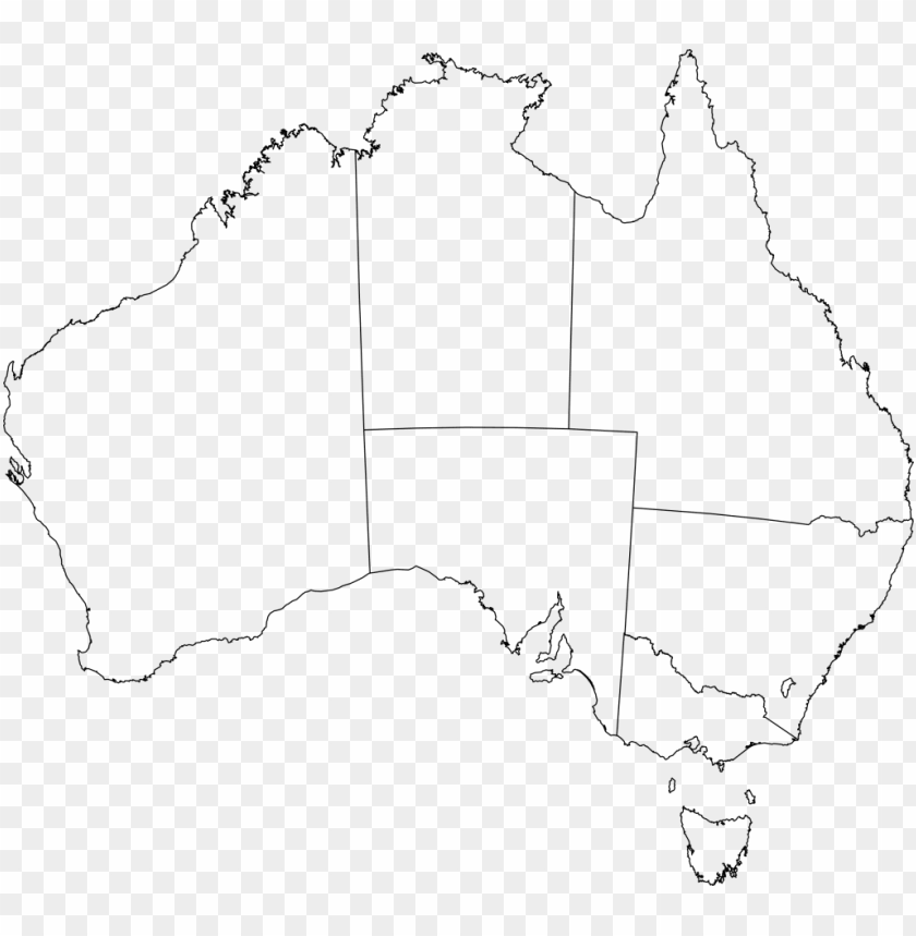 Just Arrived Australia Flag Outline Of Blank Map Clip - Australia Map Free Vector PNG Transparent Background