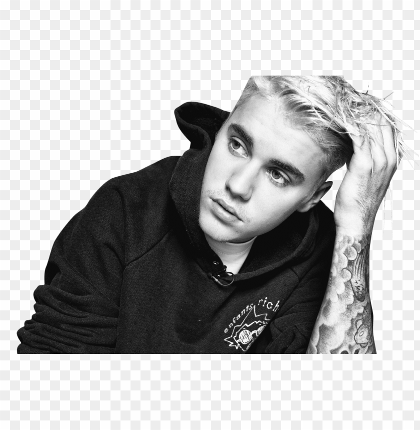 justin bieber black & white png - Free PNG Images@toppng.com