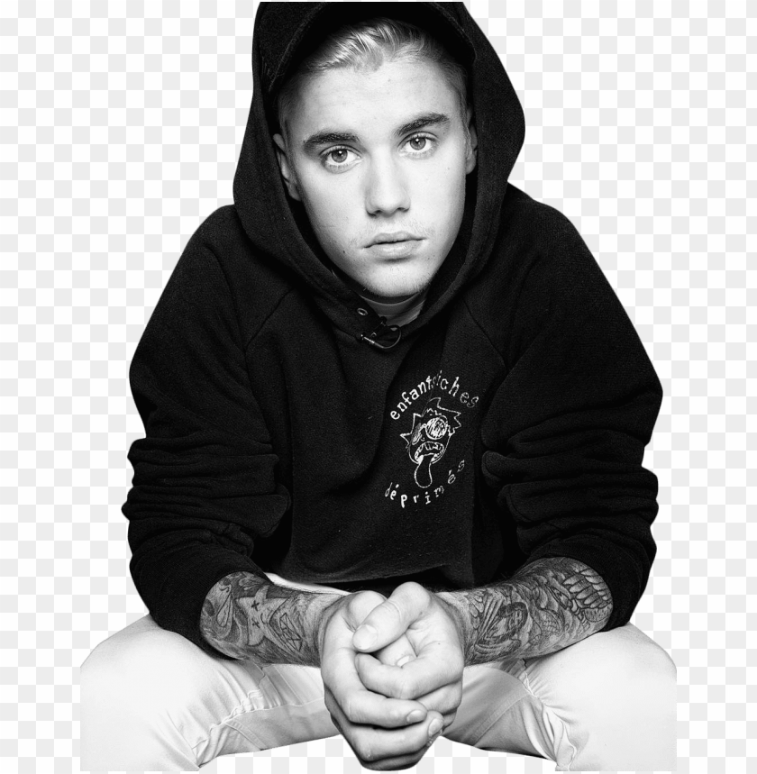 justin bieber black & white png - Free PNG Images@toppng.com