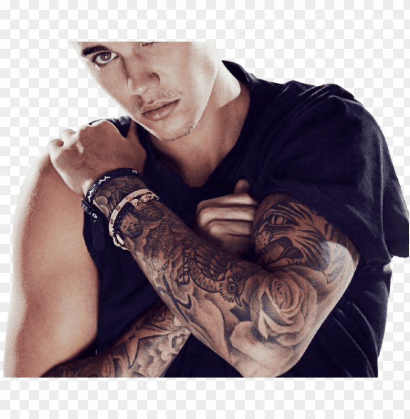 Justin Bieber Png Transparent Images Justin Bieber 2016 Tattoo Sleeve PNG Image With Transparent Background@toppng.com