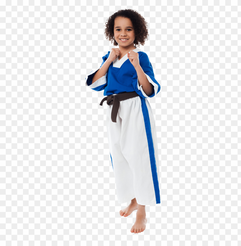 Transparent background PNG image of karate girl - Image ID 14166