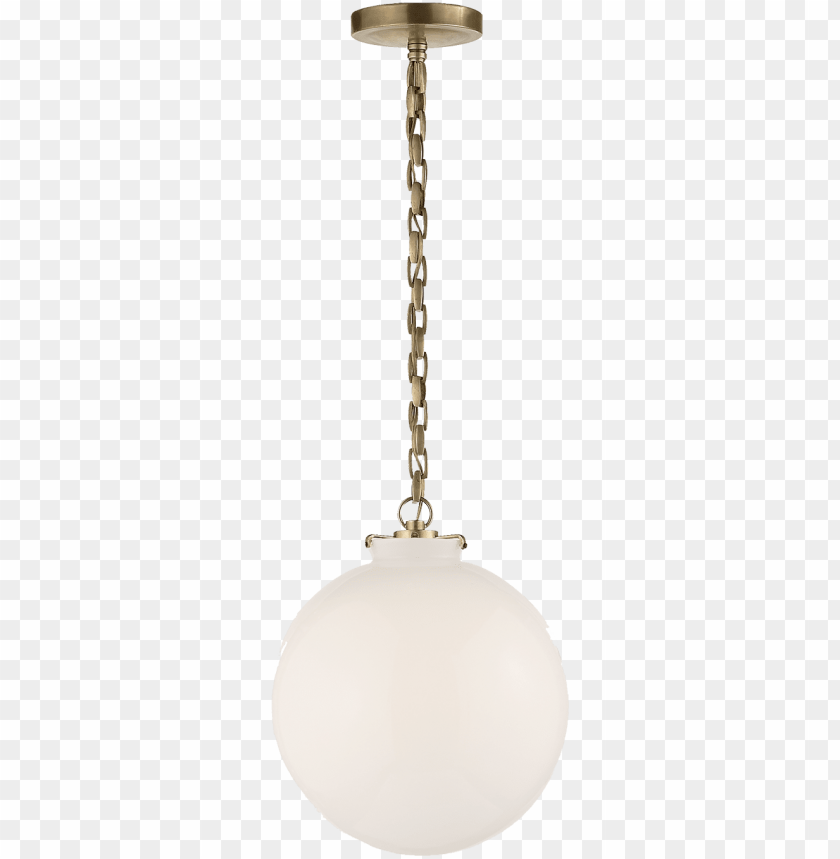 katie globe hand rubbed antique brass w white glass visual comfort co katie pendant glass PNG transparent with Clear Background ID 237840