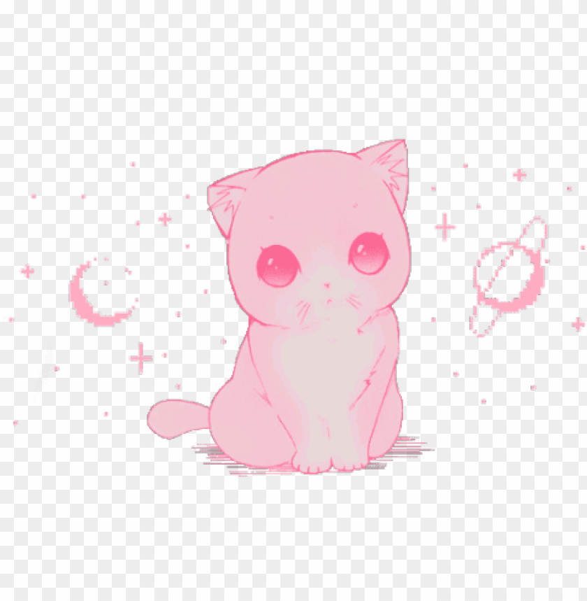 kawaii cats transparent png transparent download - kawaii pink cat PNG ...