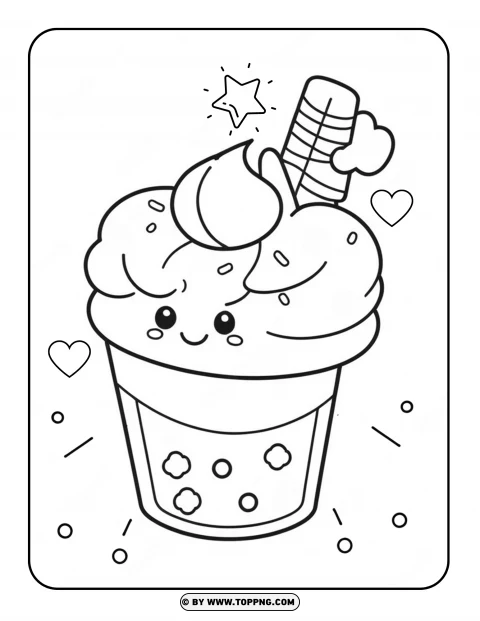 kawaii Dessert ,Dessert Coloring page,dibujos kawaii,dibujos kawaii,dessert dibujos kawaii ,ice cream, ice cream cartoon