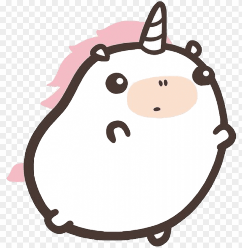 Kawaii Unicorn Cute Chubby Fat Horn Magic Magical Cute